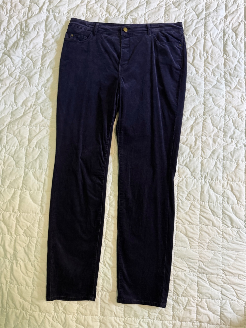 Coldwater Creek Women’s Navy Corduroy Pants